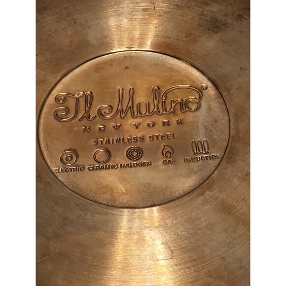 Il Mulino NY Stainless Steel Saucepan Copper Handle 7" Pan 3.25" Deep - Picture 10 of 10